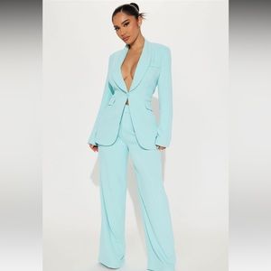 Blue Blazer & Pant Set
